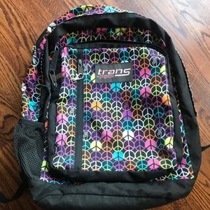 Jan sport peace sign back pack.